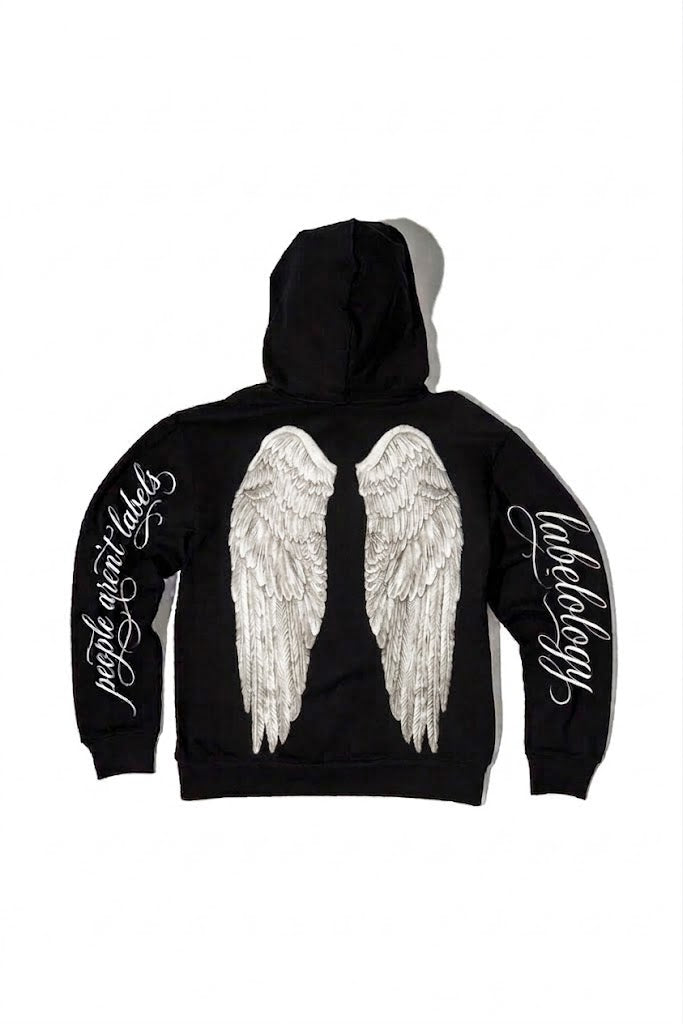 Angel Wing People Aren’t Labels - Labelology Hoodie